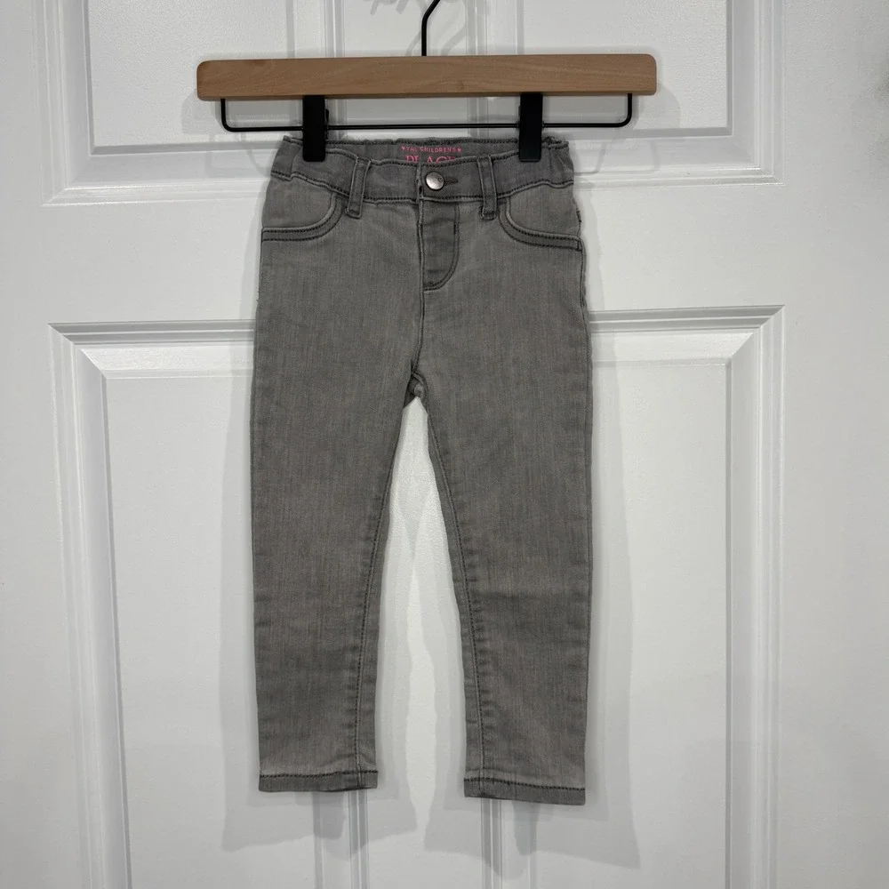 The‎ Childrens Place Girls Gray Skinny Denim Jeggings Jeans Size 3T Adjustable